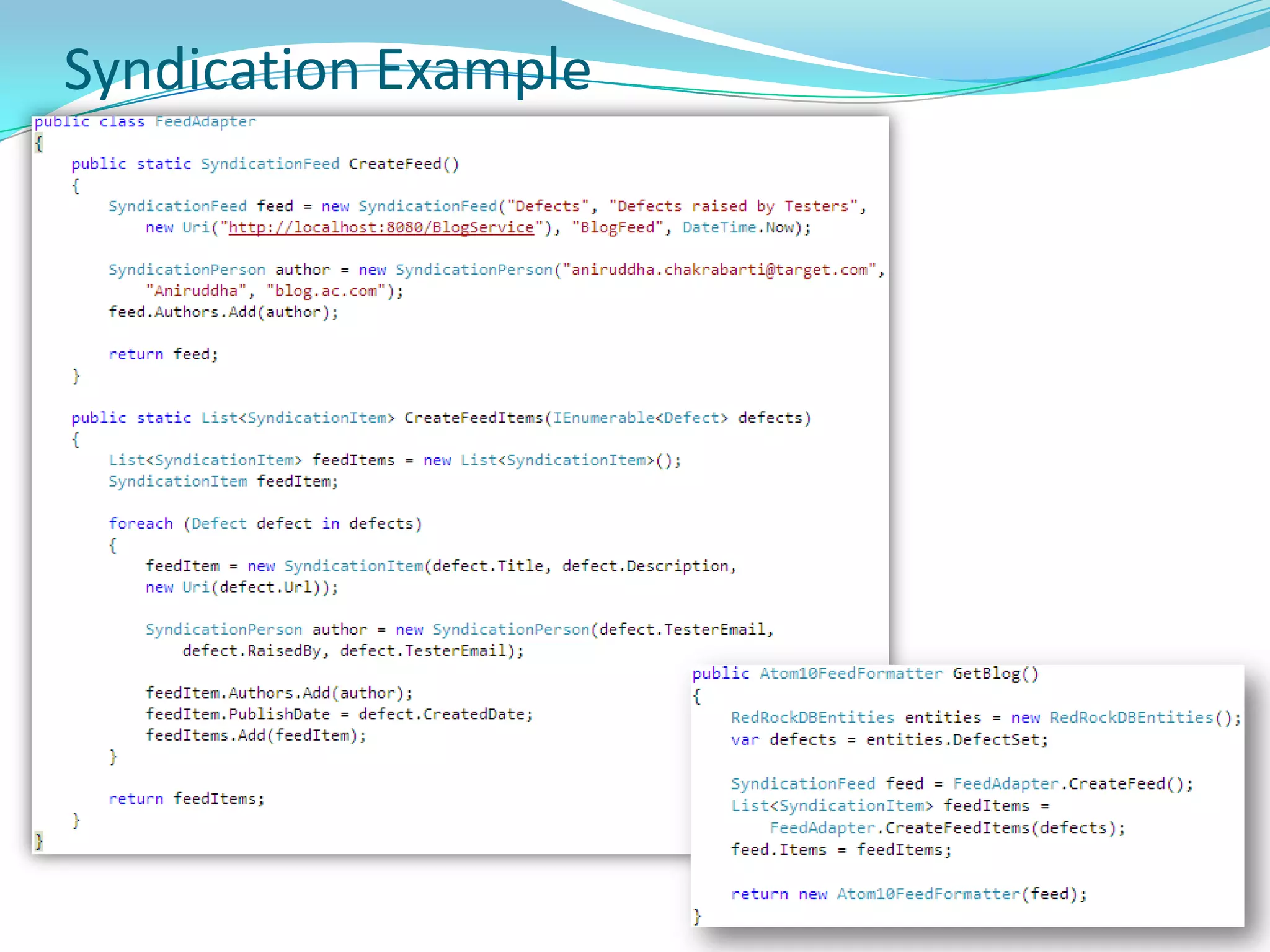WebBrowserBrush (new in SL4)Gradient Brush Example        <TextBox Background="LightBlue" Height="40" Text="Solid Color Brush"></TextBox><TextBox Height="40" Text="Solid Color Brush"><TextBox.Background><SolidColorBrush Color="LightGreen"></SolidColorBrush></TextBox.Background></TextBox><TextBox Height="40" Text="Linear Gradient Brush"><TextBox.Background><LinearGradientBrush><GradientStop Color="Yellow" Offset="0" /><GradientStop Color="Red" Offset="1" /></LinearGradientBrush></TextBox.Background></TextBox> <TextBox Height="80" Text="Radial Gradient Brush"><TextBox.Background><RadialGradientBrush><GradientStop Color="White" Offset="0" /><GradientStop Color="Blue" Offset=".5" /><GradientStop Color="LightSalmon" Offset="1.5" /></RadialGradientBrush></TextBox.Background></TextBox>