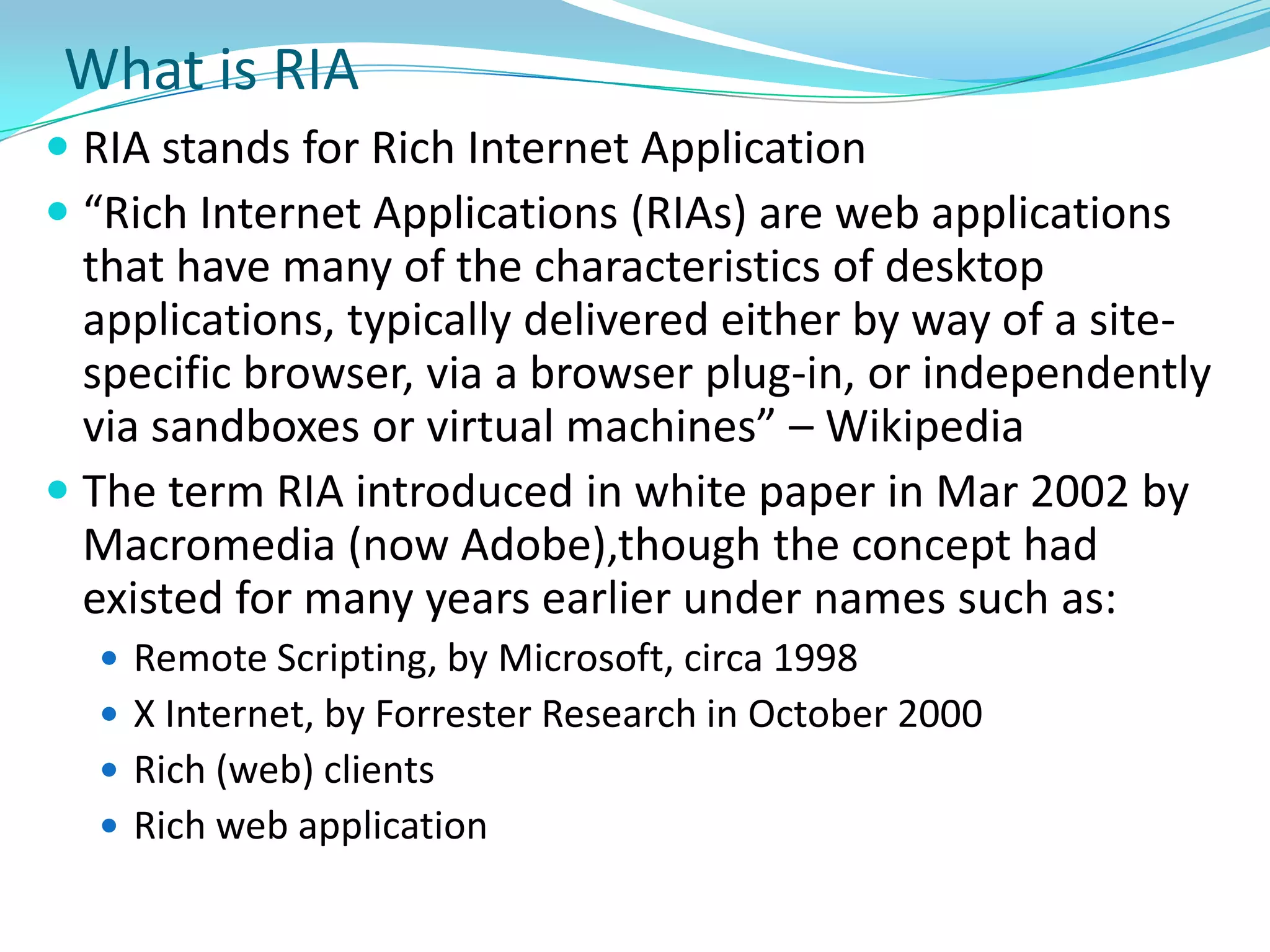 Silverlight – History, Overview and Architecture
