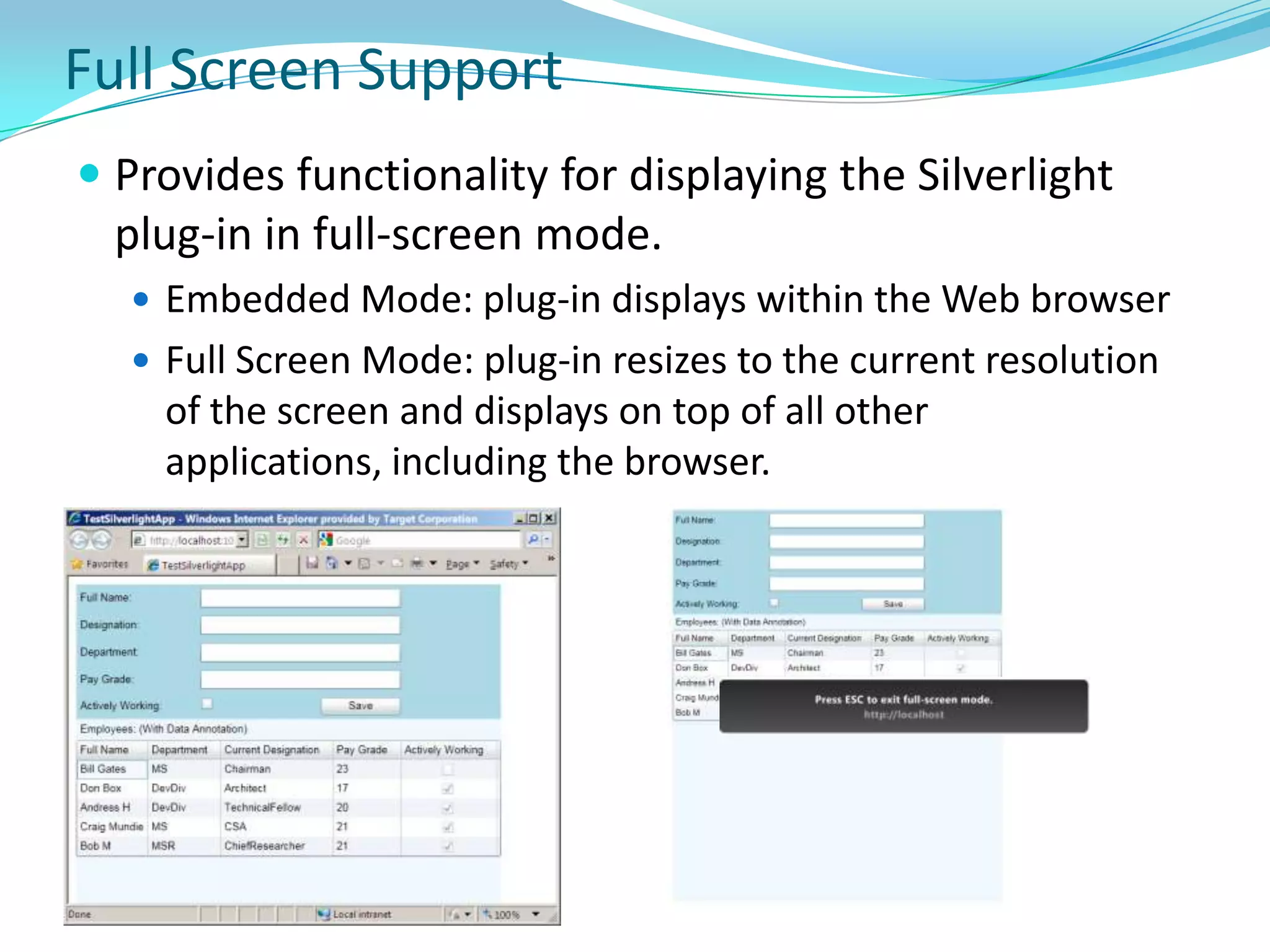 ValidationSummary (similar to ASP.NET)xmlns:dataInput="clr-namespace:System.Windows.Controls; assembly=System.Windows.Controls.Data.Input"<input:AutoCompleteBox/>