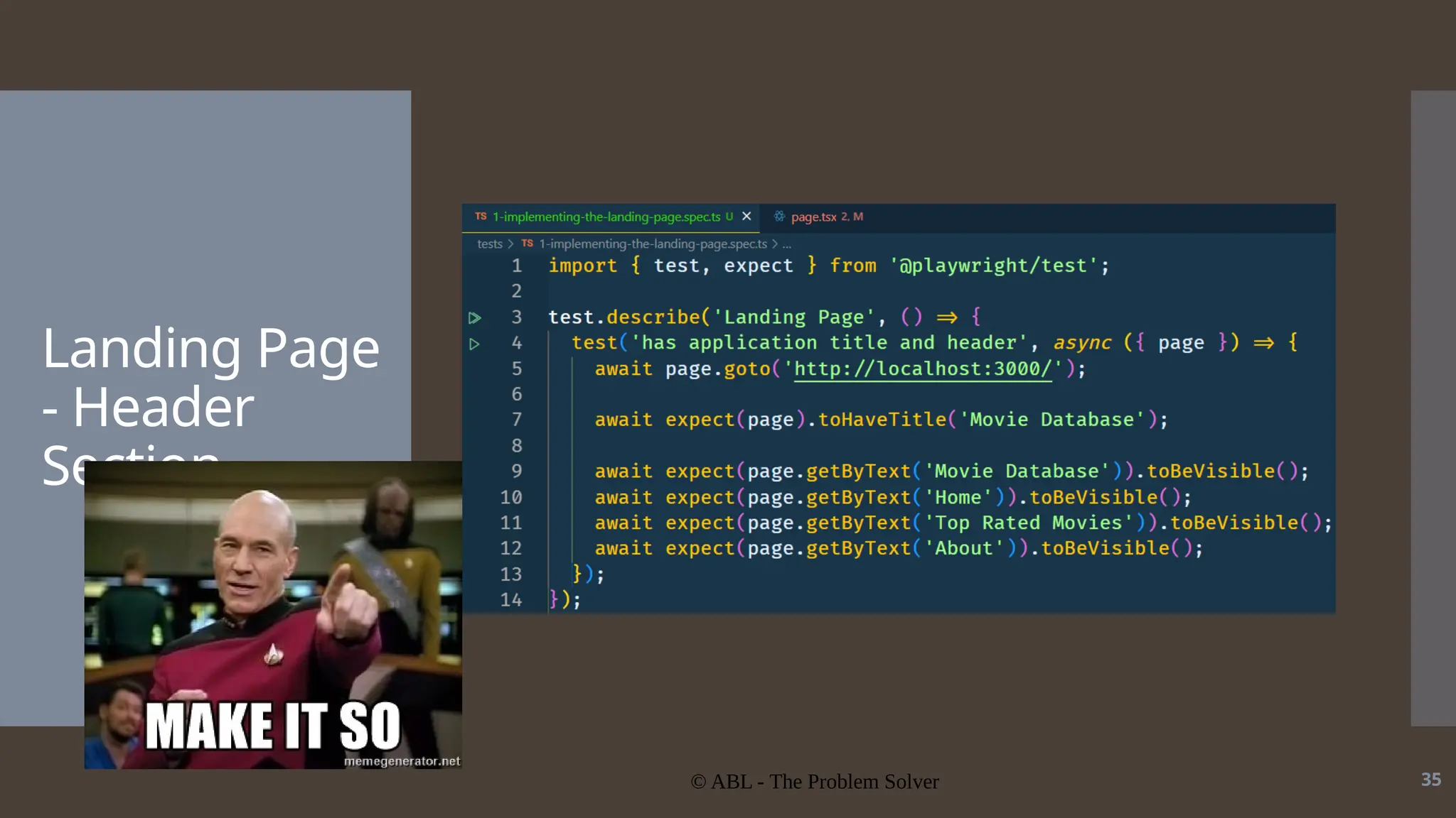 © ABL - The Problem Solver 35 Landing Page - Header Section 