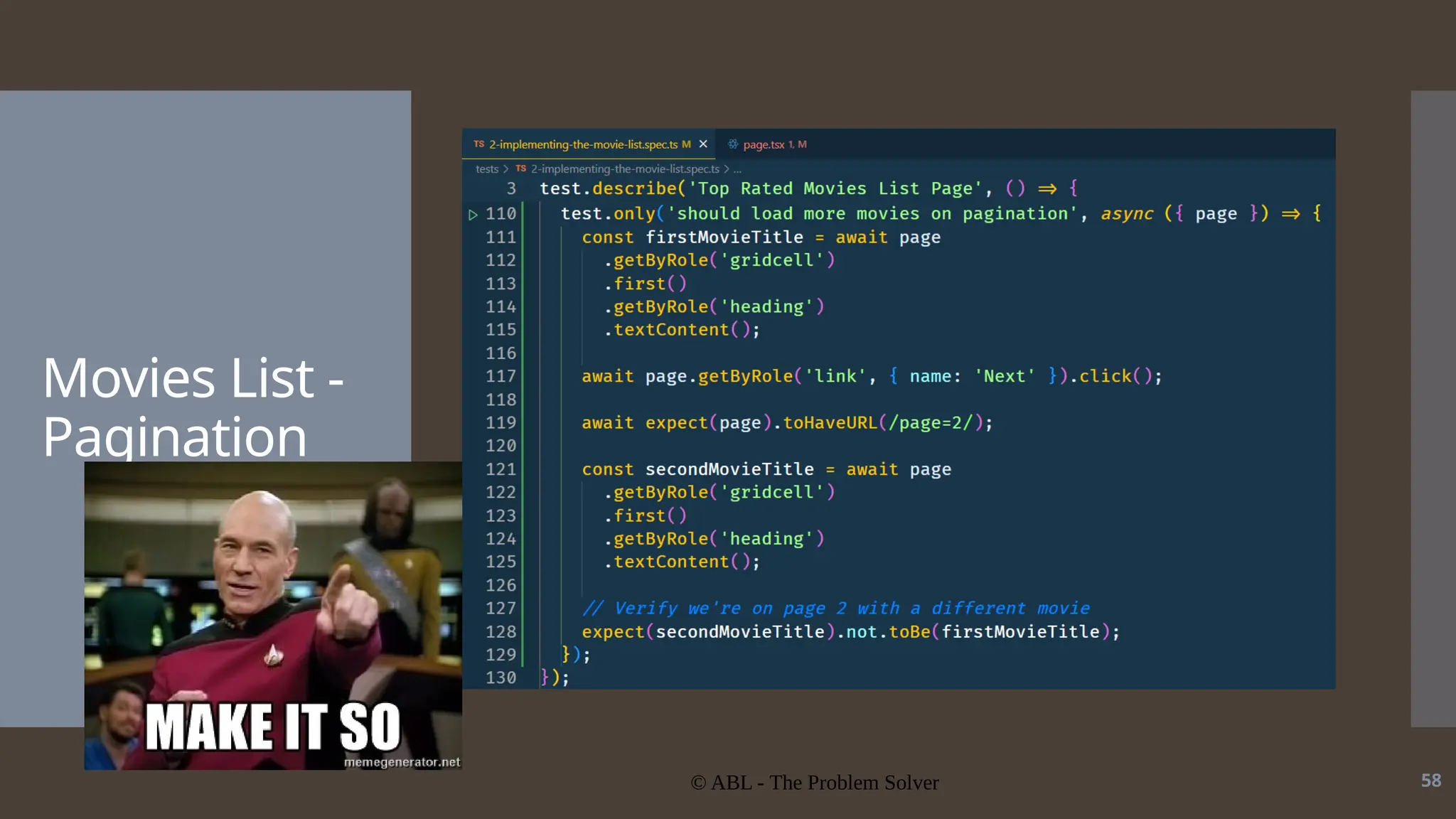 © ABL - The Problem Solver 58 Movies List - Pagination 
