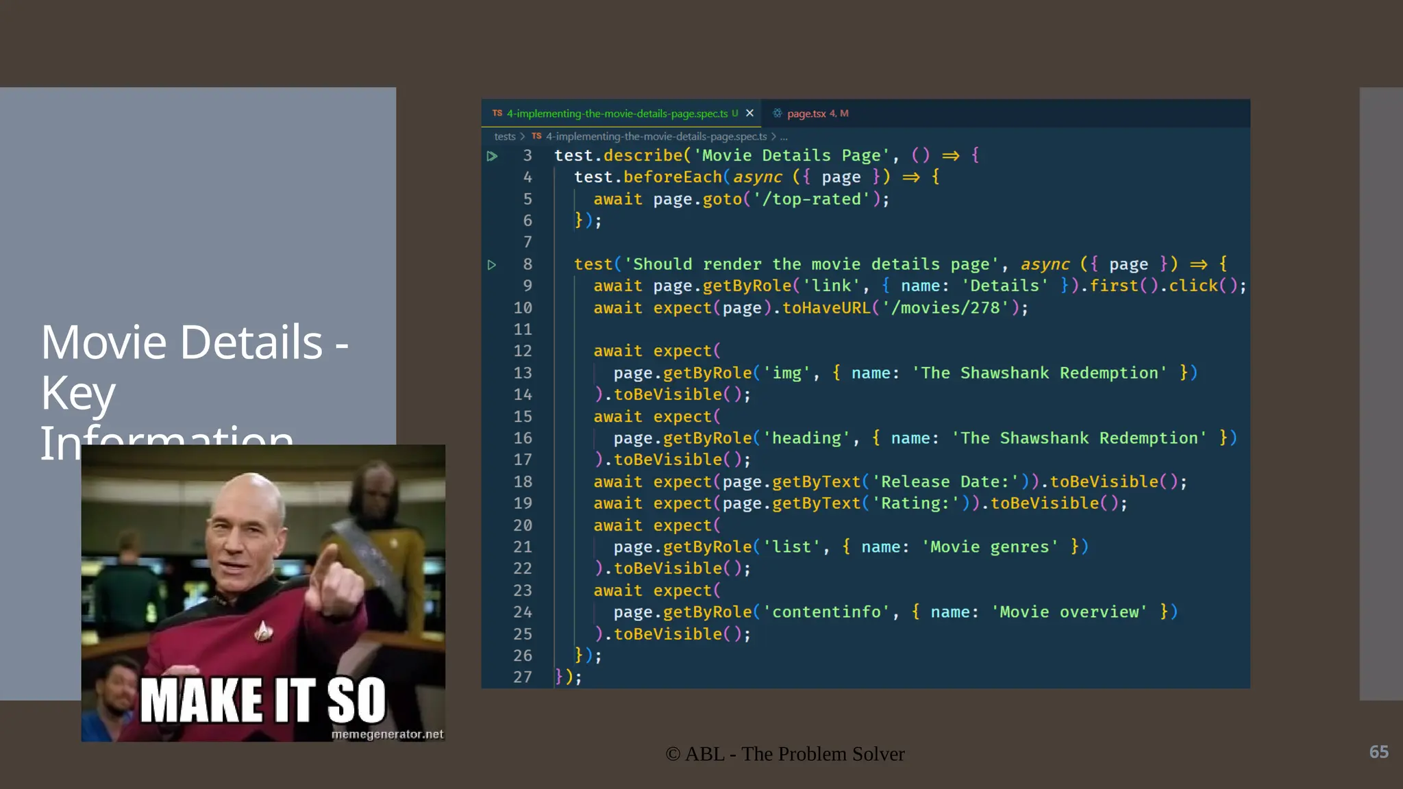 © ABL - The Problem Solver 65 Movie Details - Key Information 