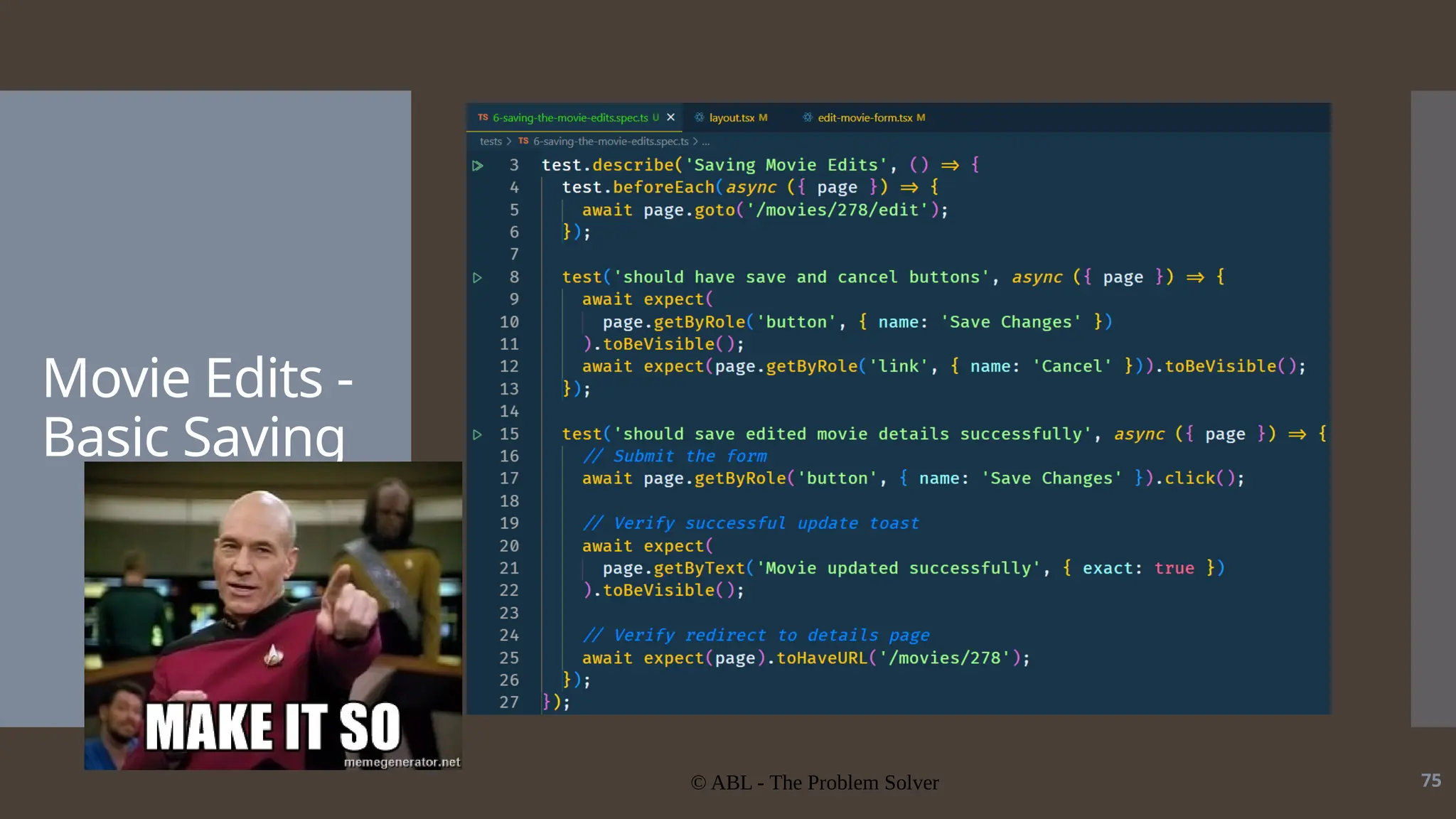 © ABL - The Problem Solver 75 Movie Edits - Basic Saving 