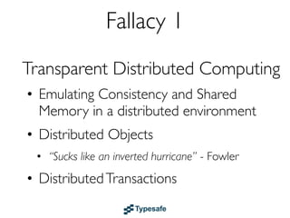 Guaranteed Delivery
   The question is what to guarantee
1. The message is - sent out on the network?
2. The message is - received by the receiver host’s NIC?
3. The message is - put on the receiver’s queue?
4. The message is - applied to the receiver?
5. The message is - starting to be processed by the receiver?
 
