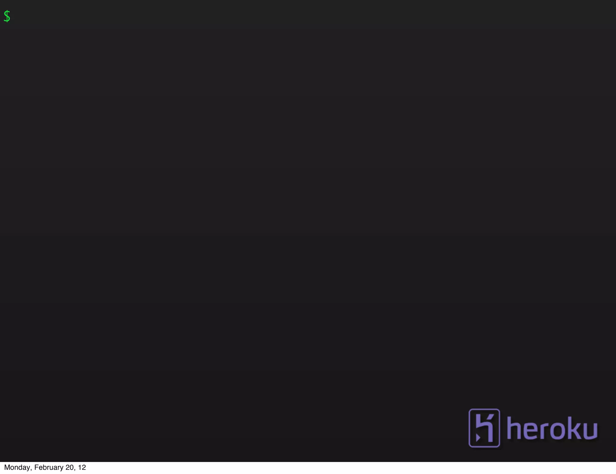 $




Monday, February 20, 12
 