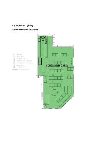 4.5.3 Artificial Lighting
Lumen Method Calculation
 