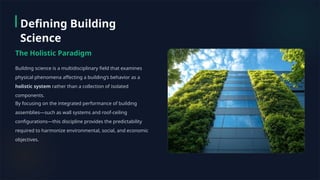 Building Science & Sustainability: An Integrated Systems Approach to ...