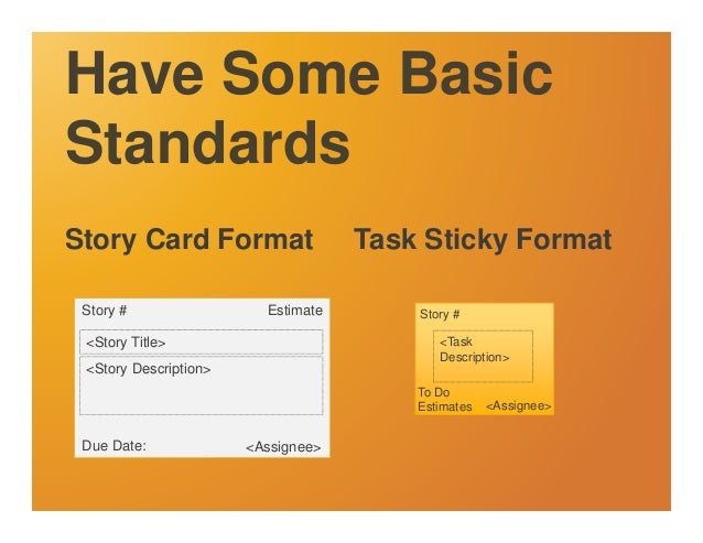how to build scrum task boards that radiate information scrum story format