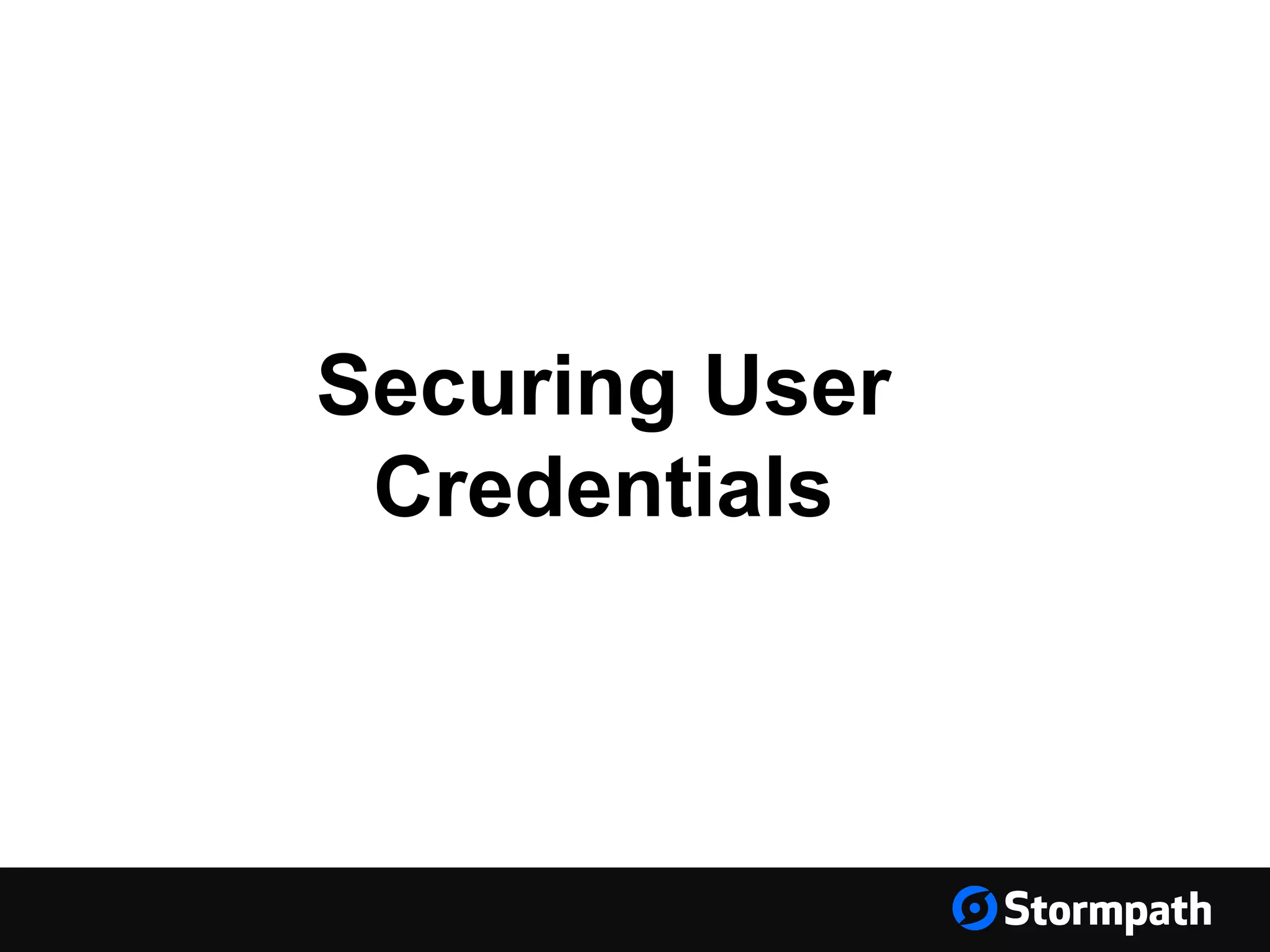 Securing User Credentials 