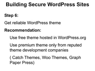 Building Secure WordPress Sites 