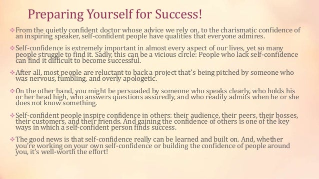 building self confidence