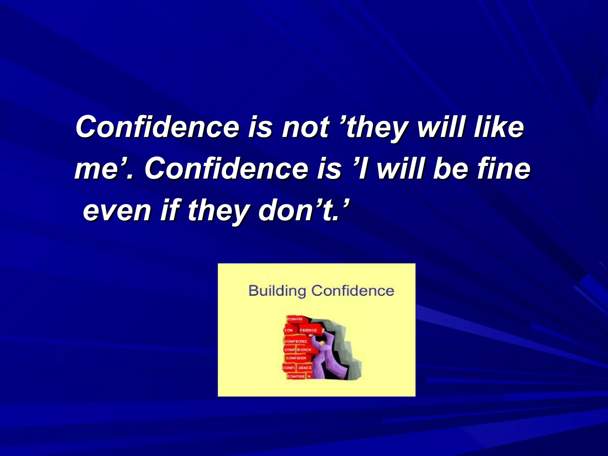 Building self confidence | PPT