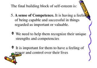 BUILDING  SELF-ESTEEM