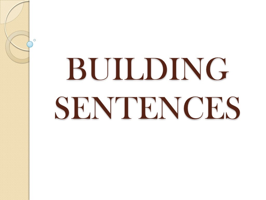 Building sentence