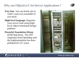 Building Server Applications Using ObjectiveC And GNUstep | ODP