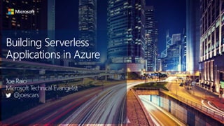 Building serverless applications on azure
