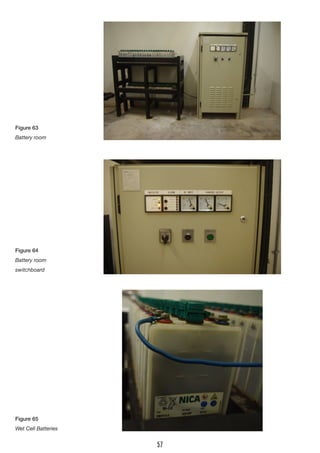 Figure 63
Battery room
Figure 64
Battery room
switchboard
Figure 65
Wet Cell Batteries
57
 