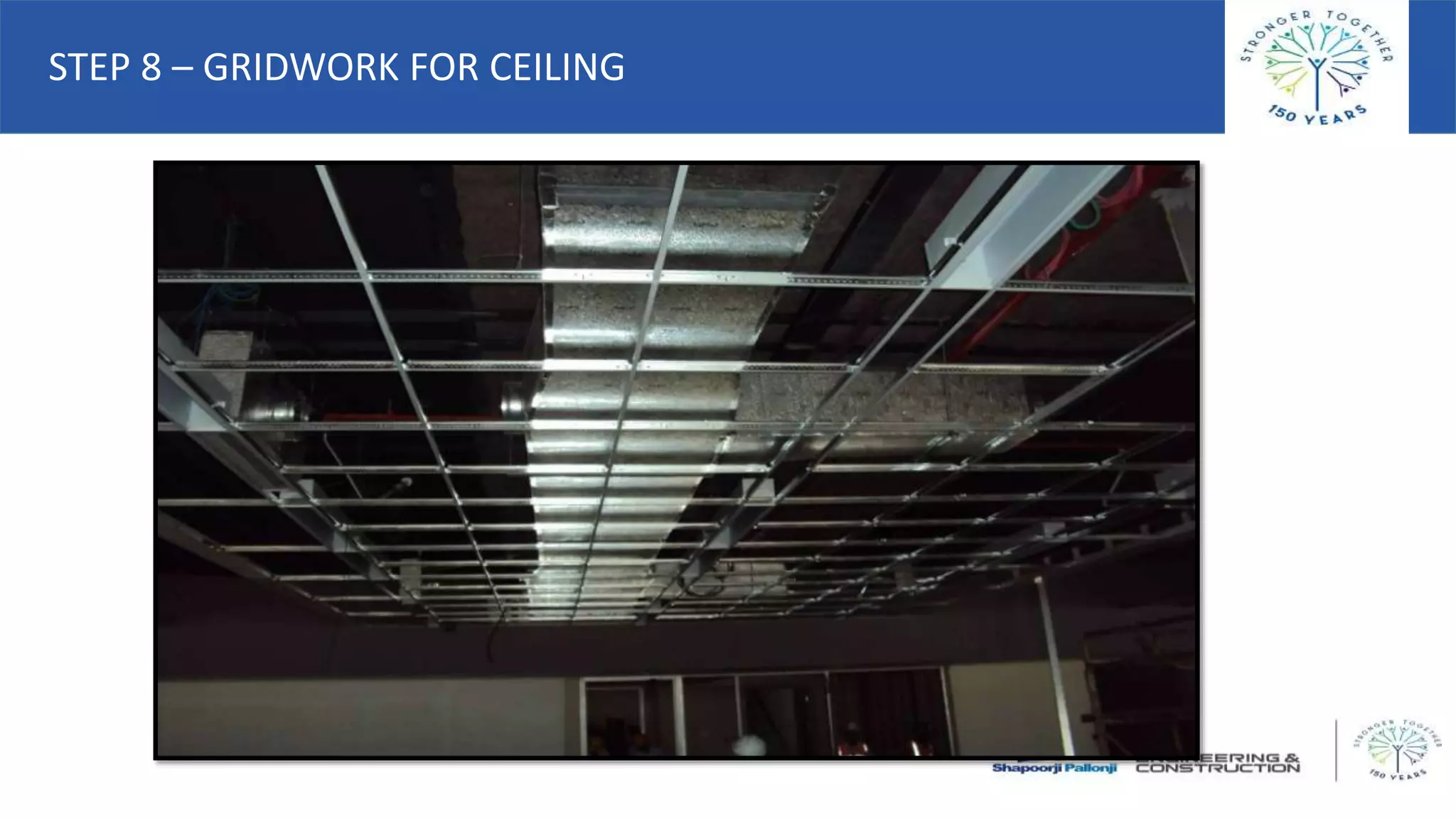 STEP 8 – GRIDWORK FOR CEILING
 