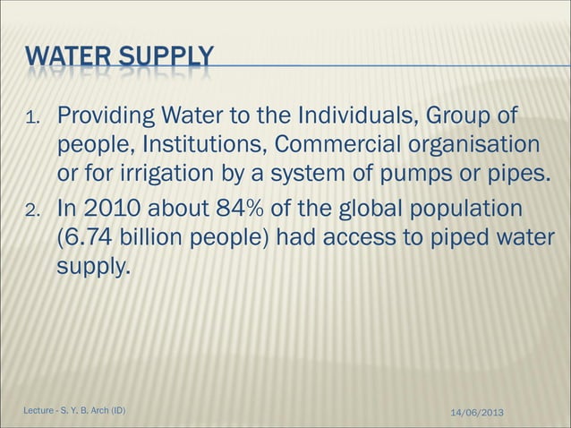 building-services-water-supply-ppt