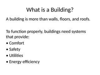 Comprehensive Overview of Building Services and Systems for ...