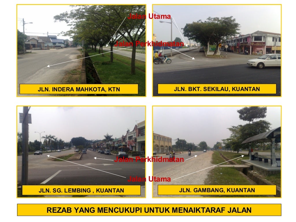 Building setback & service road