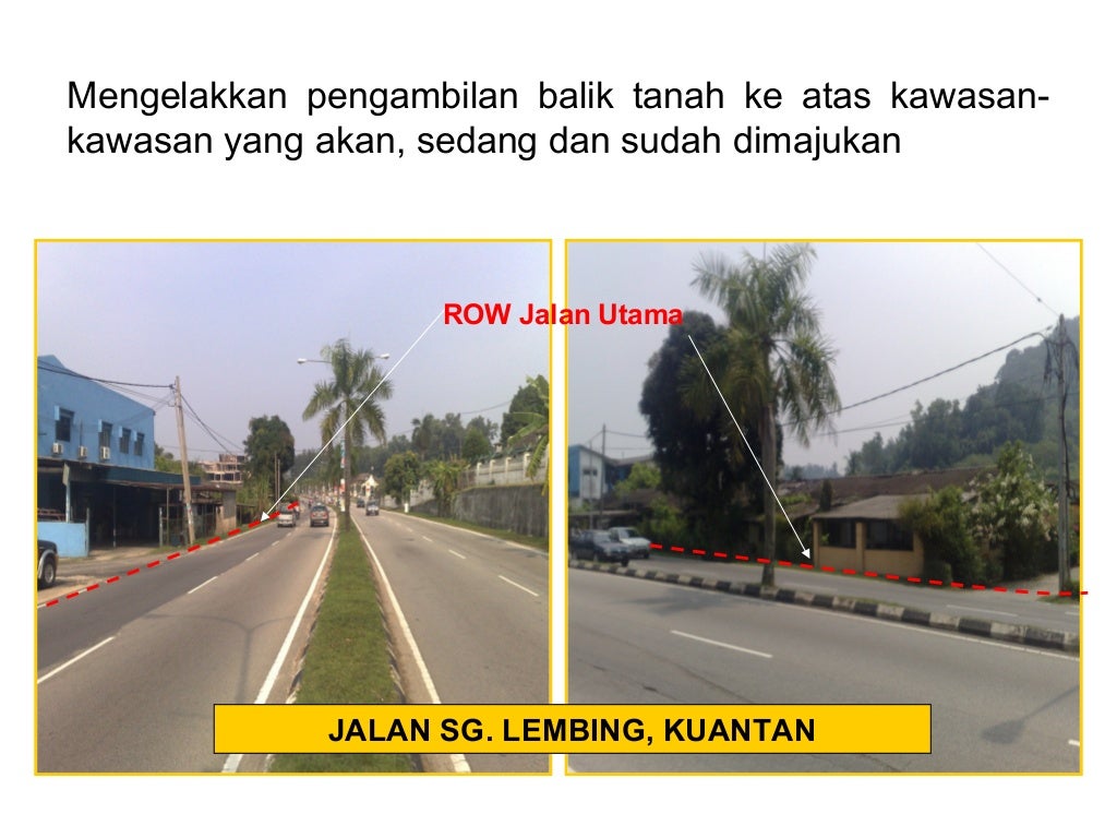 Building setback & service road