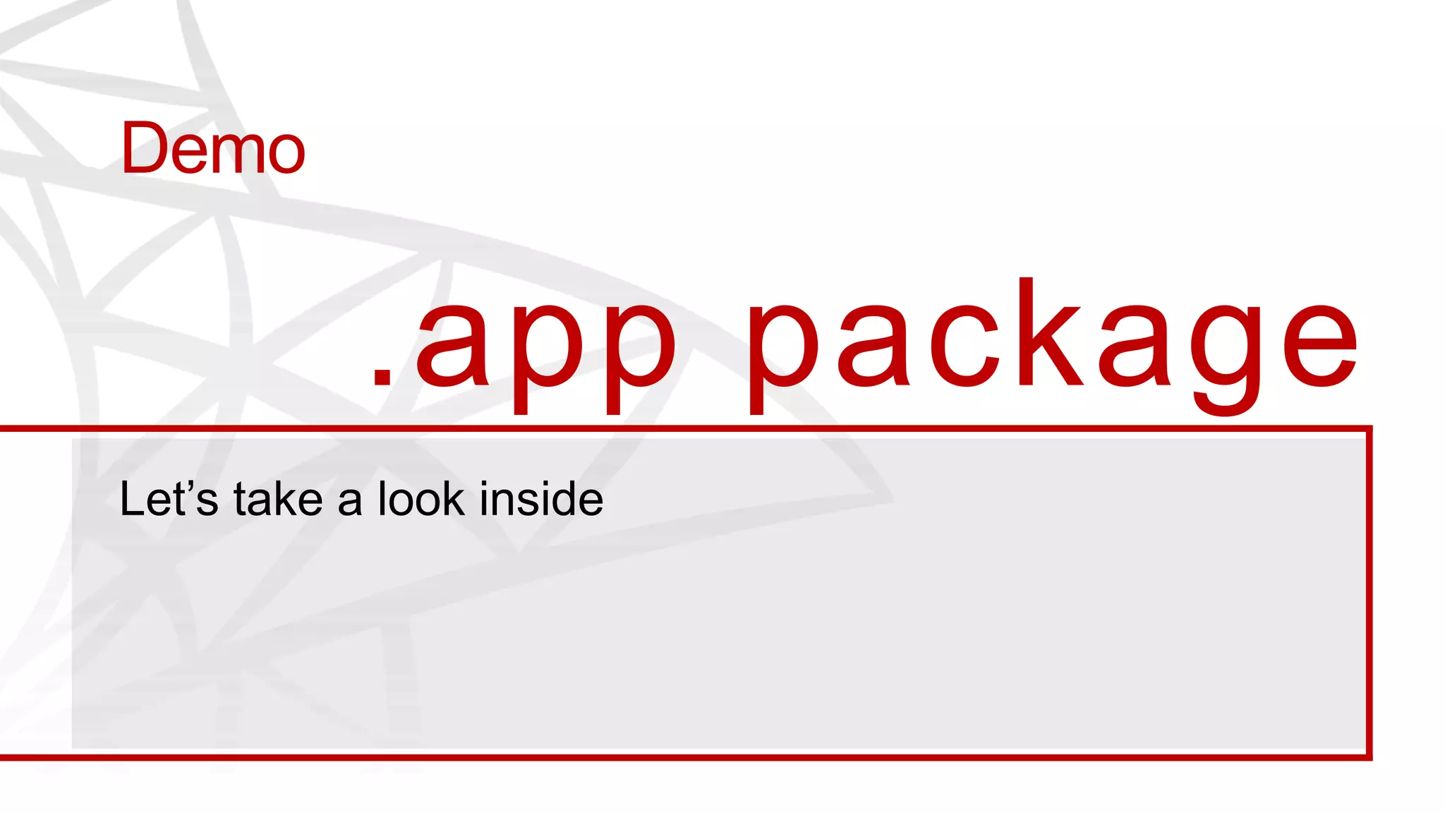Demo

       .app package
 