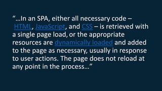 Building SPA’s using ReactJS and ASP NET Core | PPTX