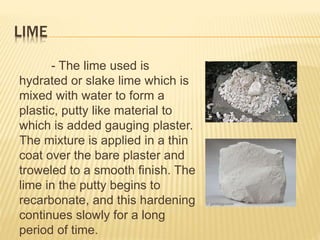 Building stones, gypsum and lime | PPTX | Geology | Science