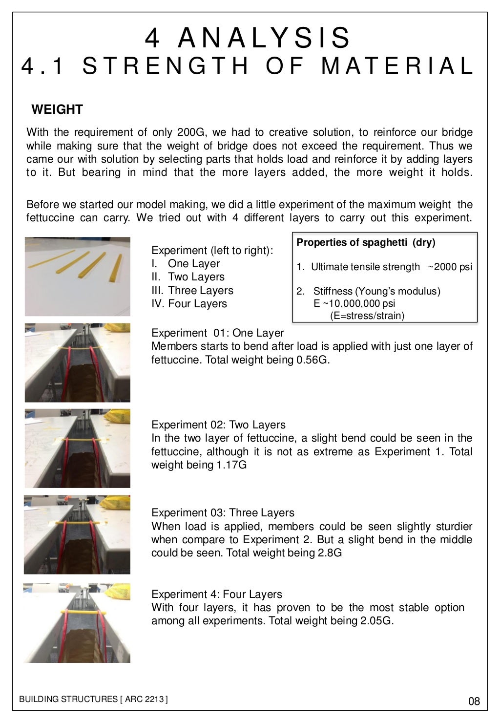 Building structure analysis report