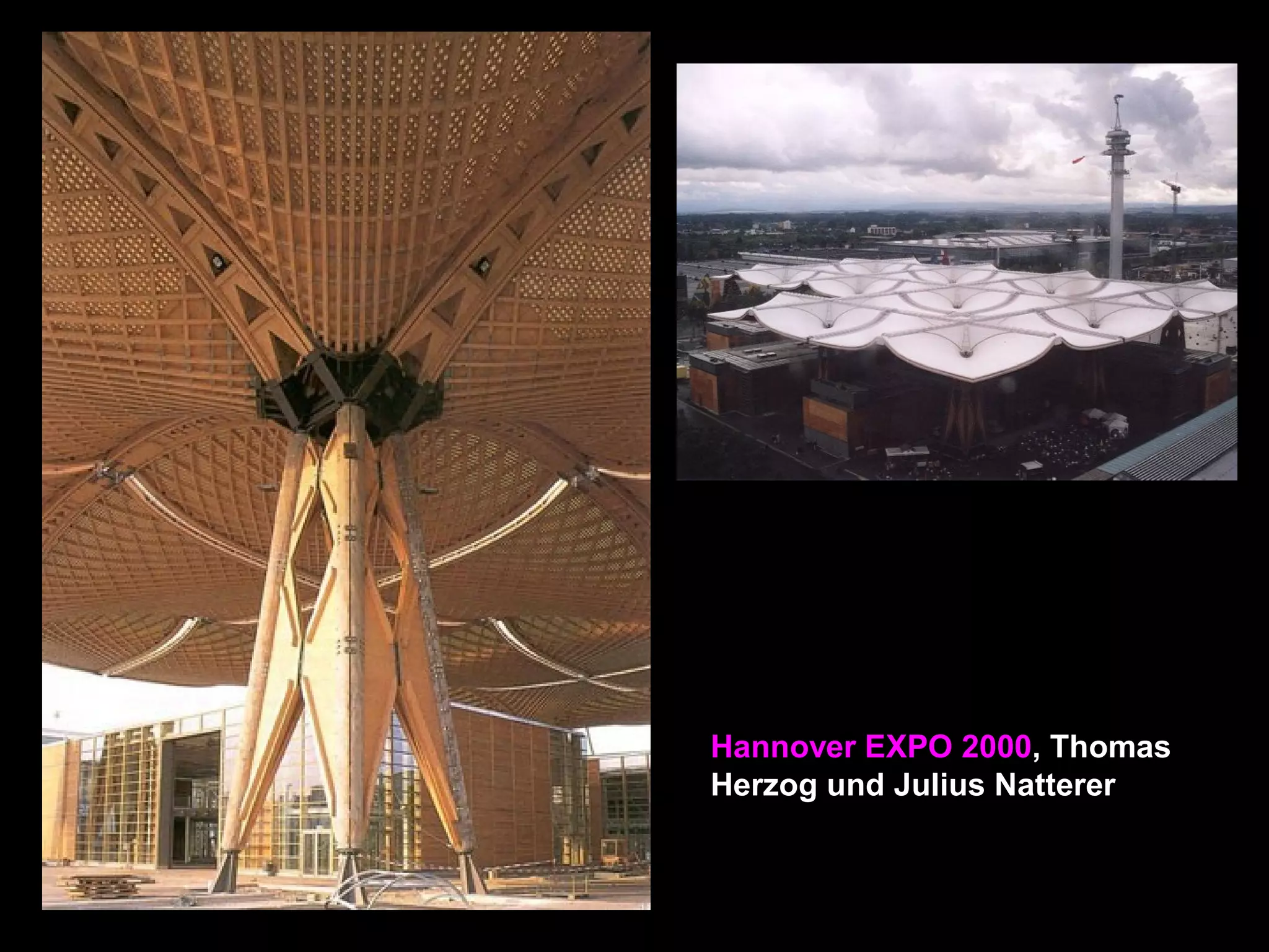 Hannover EXPO 2000, Thomas
Herzog und Julius Natterer
 