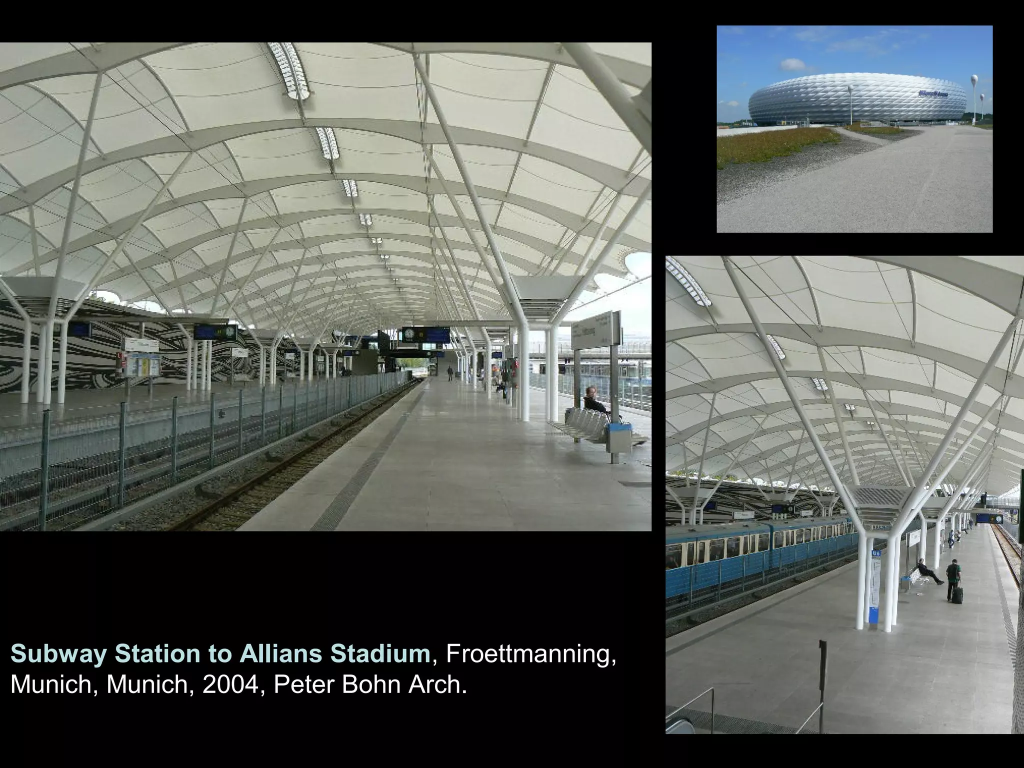 Subway Station to Allians Stadium, Froettmanning,
Munich, Munich, 2004, Peter Bohn Arch.
 