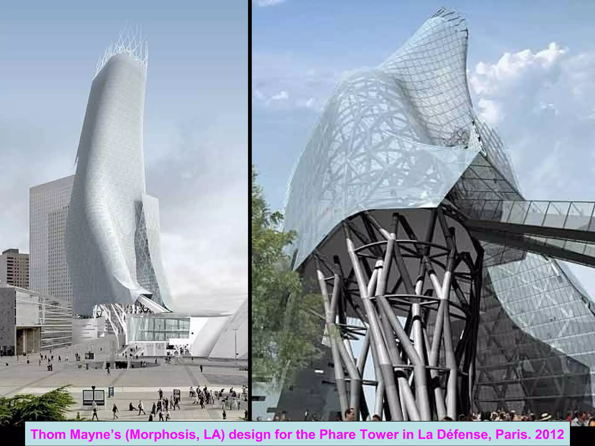 Thom Mayne’s (Morphosis, LA) design for the Phare Tower in La Défense, Paris. 2012
 