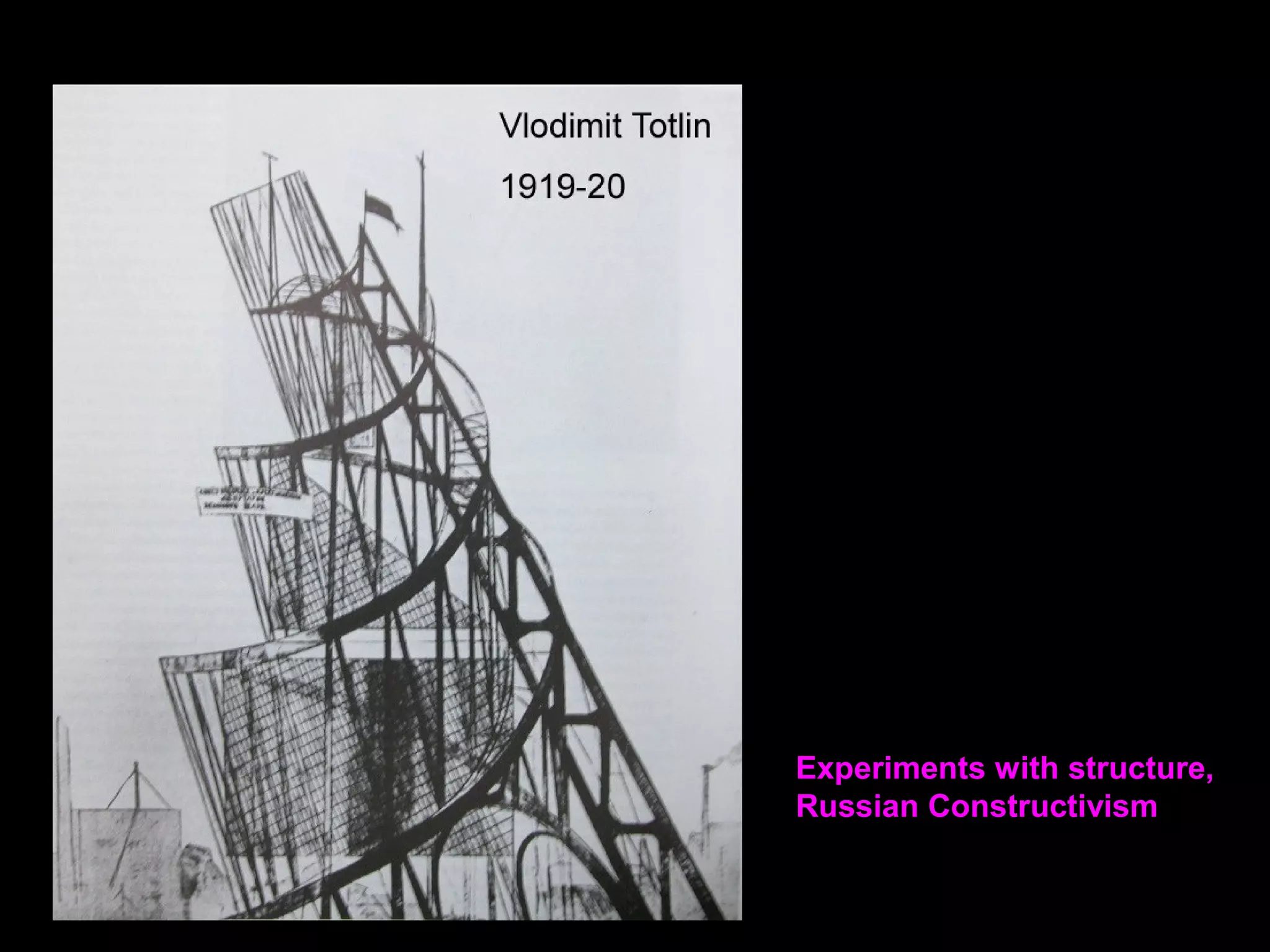 Experiments with structure,
Russian Constructivism
 