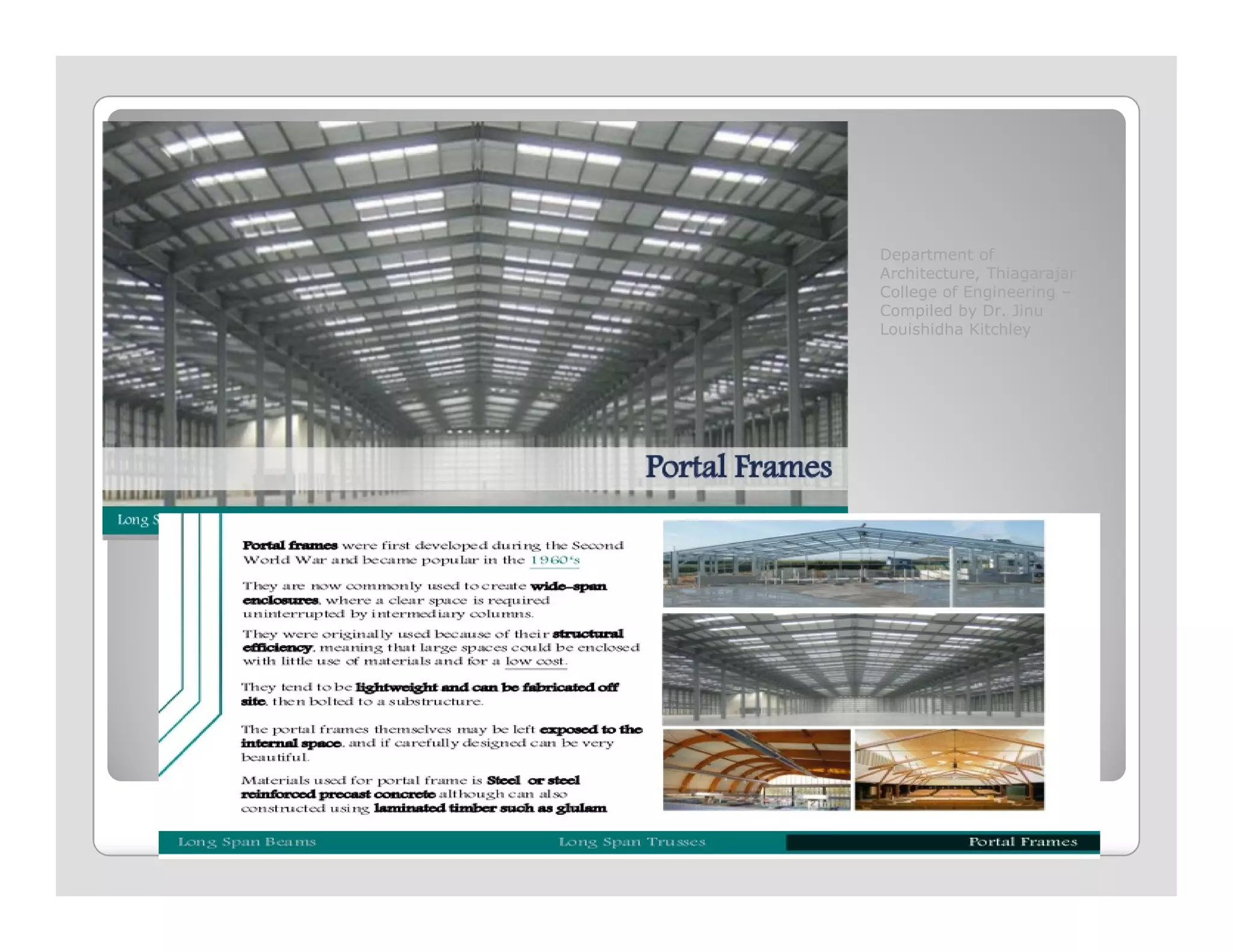 Department of
Architecture, Thiagarajar
College of Engineering –
Compiled by Dr. Jinu
Louishidha Kitchley
 