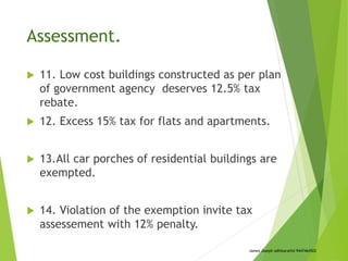 Kerala Building Tax Act 1975 - Plinth area rules James Joseph ...