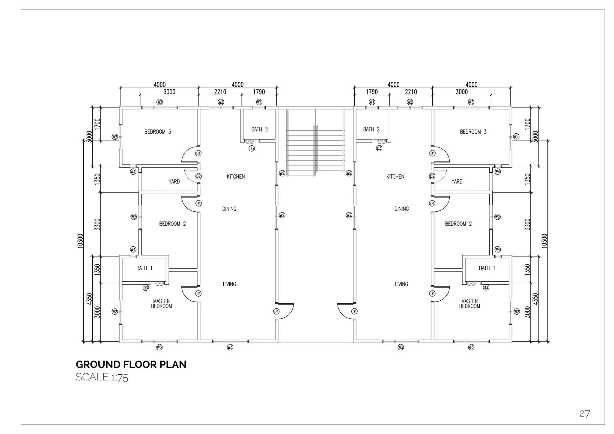  
GROUND FLOOR PLAN
SCALE 1:75
27
 