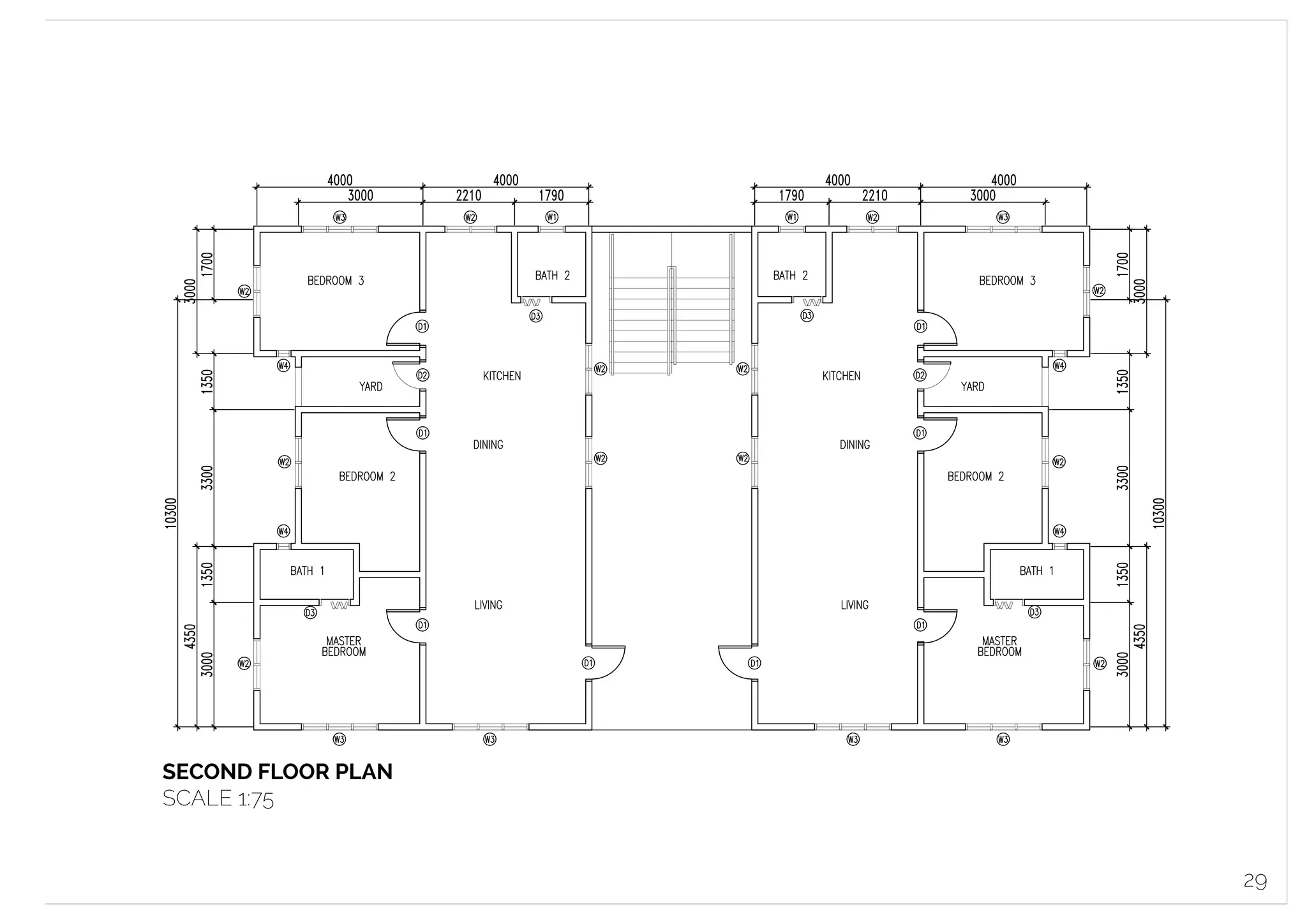  
SECOND FLOOR PLAN
SCALE 1:75
29
 