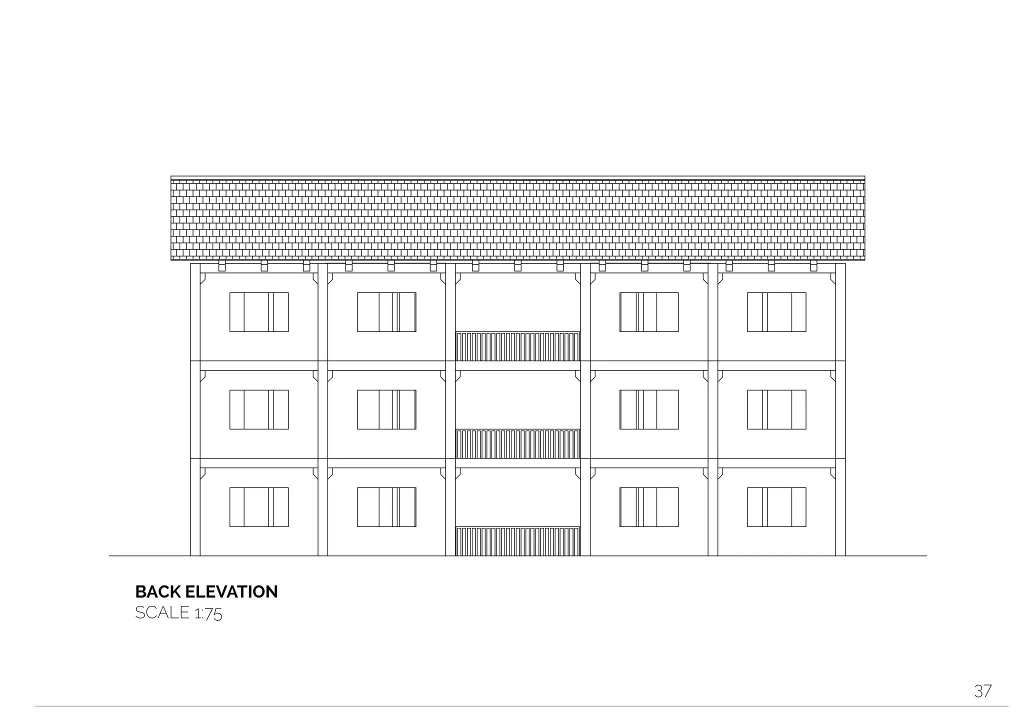  
BACK ELEVATION
SCALE 1:75
37
 