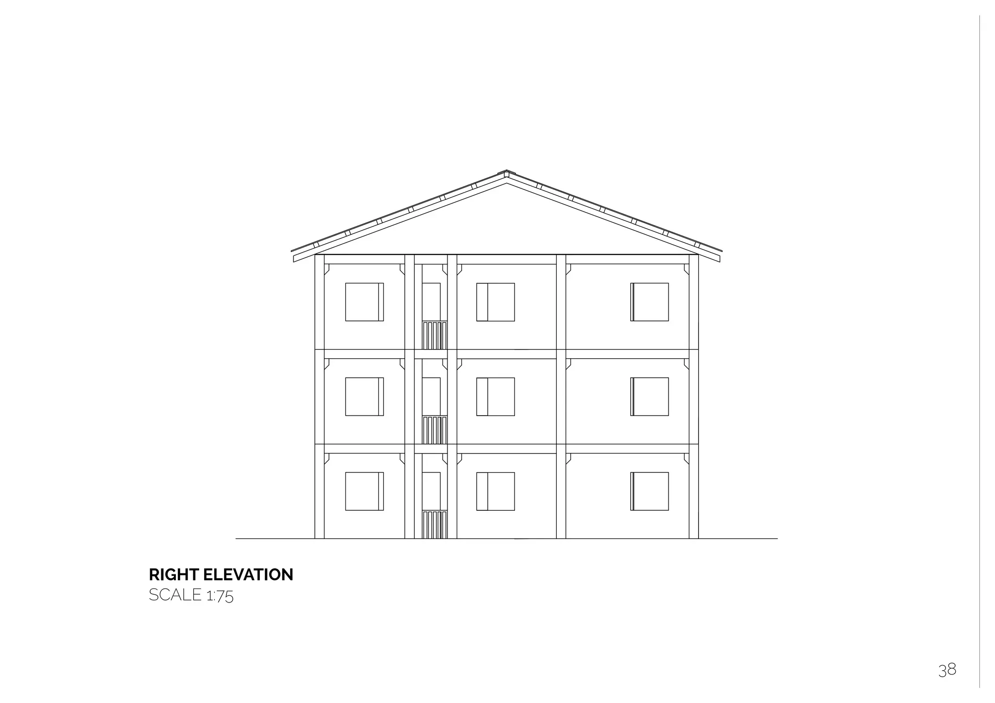  
RIGHT ELEVATION
SCALE 1:75
38
 