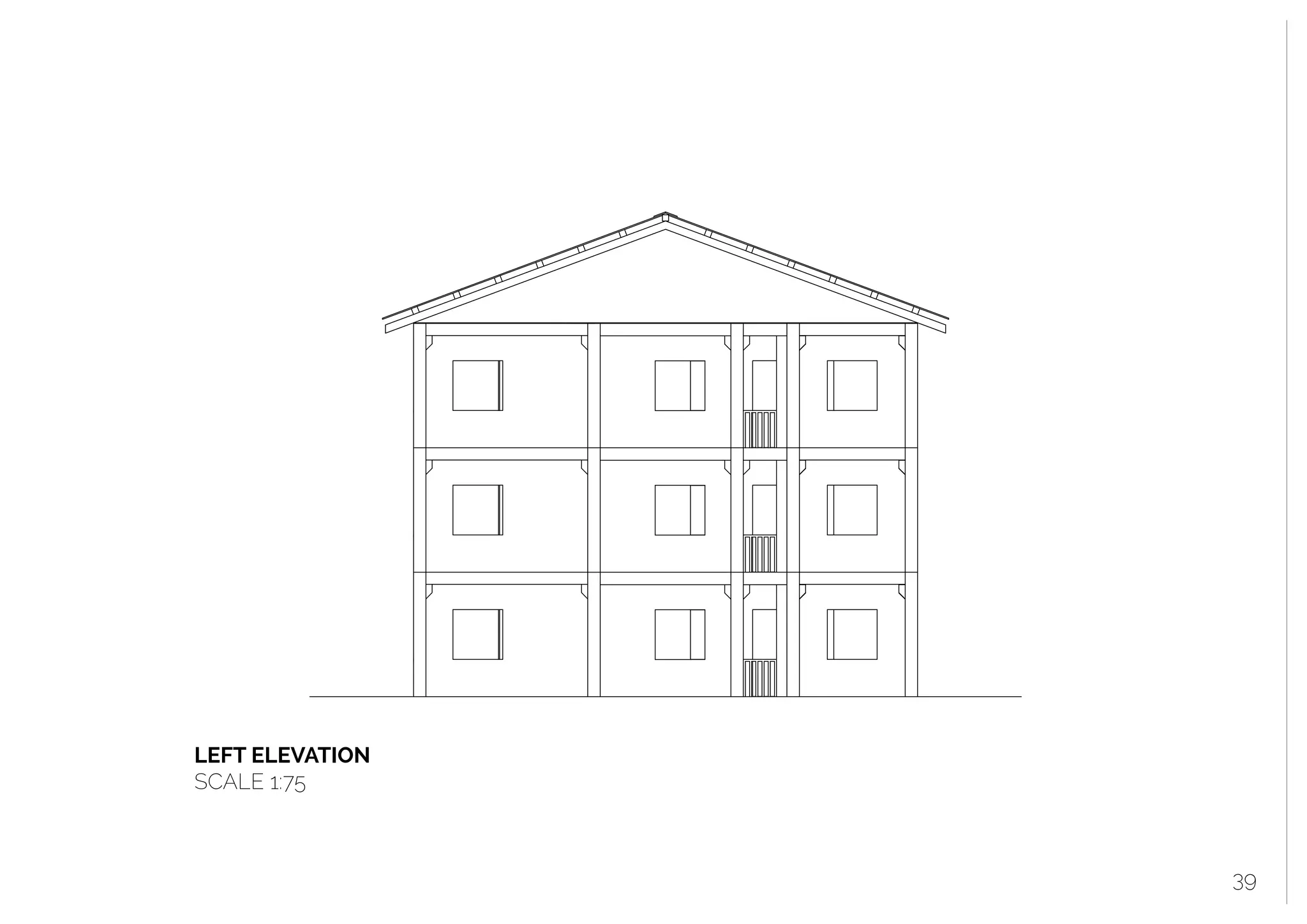  
LEFT ELEVATION
SCALE 1:75
39
 