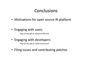 Building                    Terrier by  Open  Collaboration