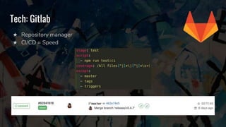 Tech: Gitlab
★ Repository manager
★ CI/CD = Speed
 