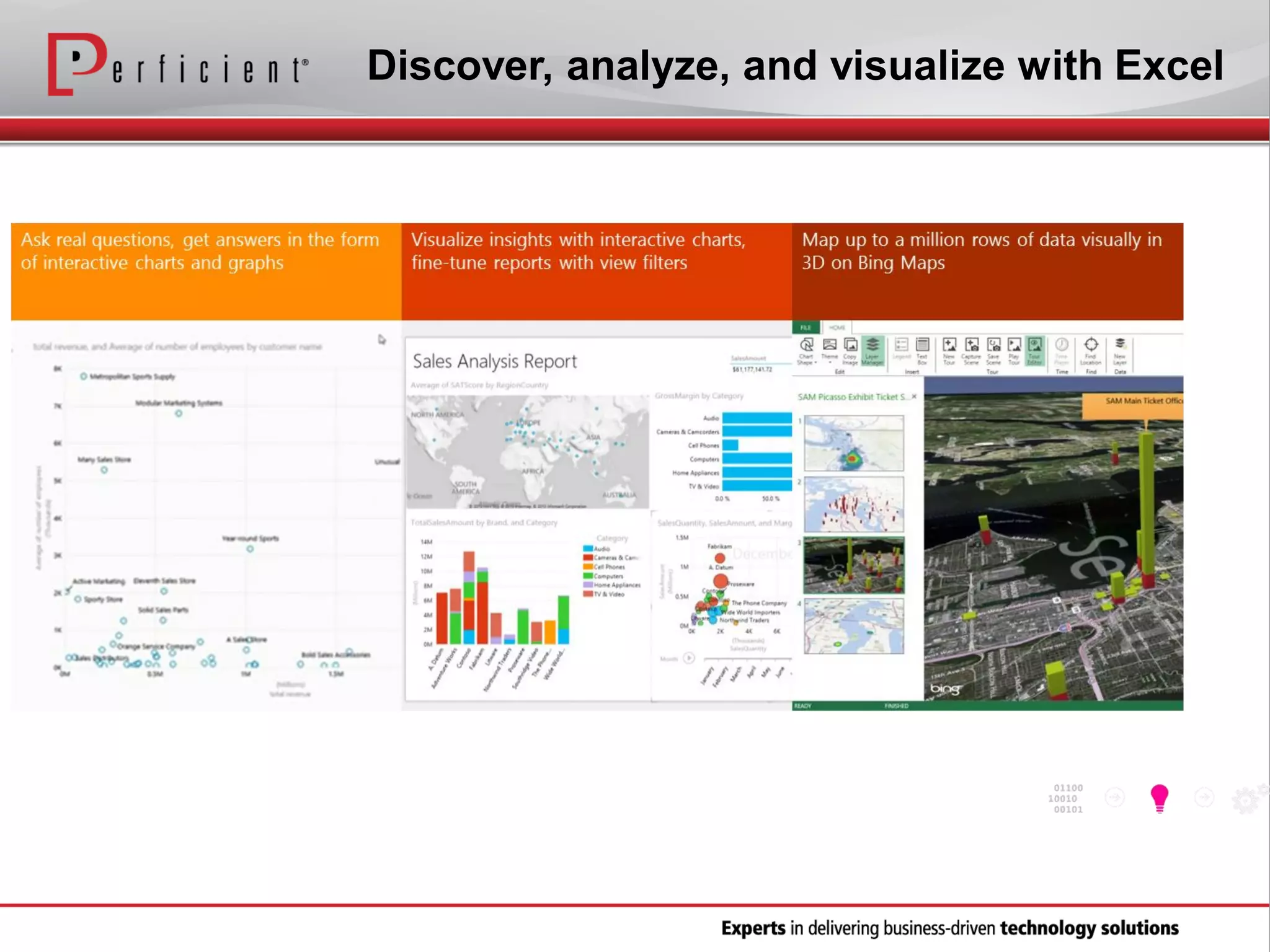 Discover, analyze, and visualize with Excel

 