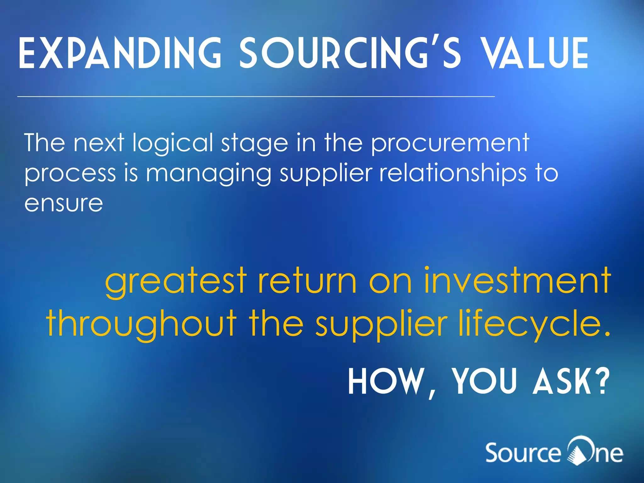 Building The Case For Supplier Relationship Management | PDF