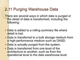 Lecture 02 - The Data Warehouse Environment | PPTX