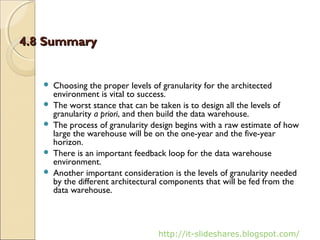 Lecture 04 - Granularity in the Data Warehouse | PPT