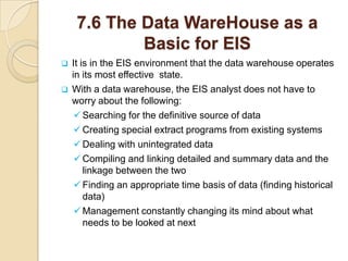 Lecture 07 - Executive Information Systems and the Data Warehouse | PPTX