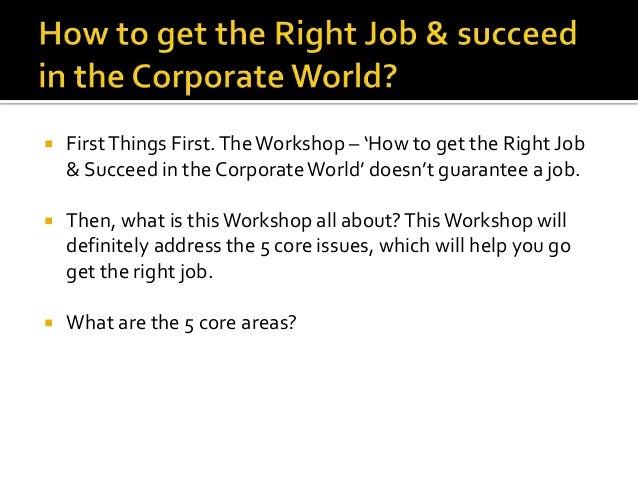 how to succeed in corporate world