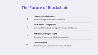 Building the Future with Blockchain Technology | PPTX